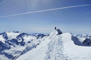Auf dem Grat zur Ruderhofspitze