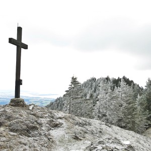 Der Riesenberg, dahinter der Chiemsee