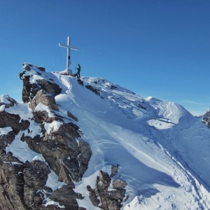 Am Gipfel der Hinteren Jamspitze