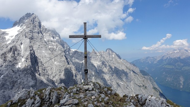 Hirschwieskopf, dahinter Watzmann und Königssee