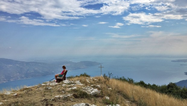 Am Cima Comer mit Gardasee-Blick