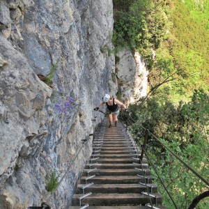 Leitern am Sentiero degli Scaloni