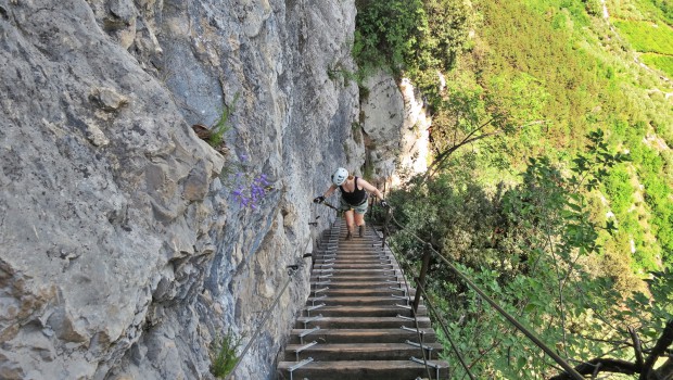 Leitern am Sentiero degli Scaloni