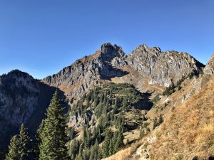 Die Große Klammspitze kurz nach Brunnenkopfhütte