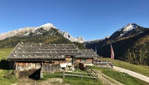 Die Kallbrunnalm - Dahinter Seehorn & Hundstod