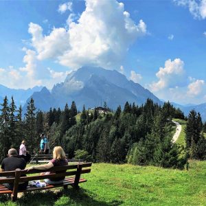 Gipfel Toter Mann, links Watzmann, Mitte Hochkalter