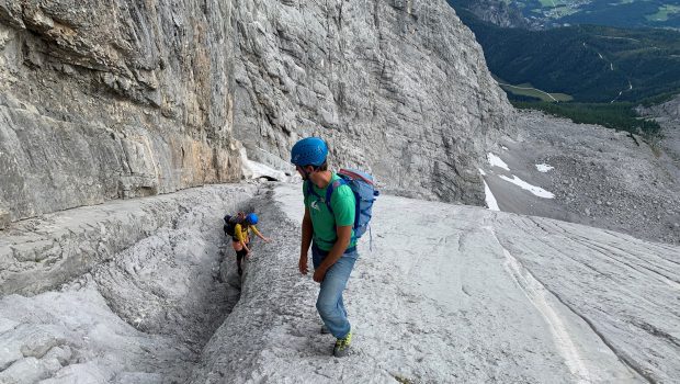 Auf dem Wiederband in der Watzmann Ostwand