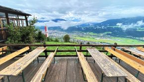 Aussicht vom Rauschbrunnen auf Innsbruck