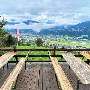 Aussicht vom Rauschbrunnen auf Innsbruck