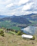 Aussicht beim Abstieg vom Ebersberg auf Walchsee