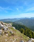 Der Fockenstein, hinten Tegernsee & Hirschberg